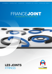 Catálogo FRANCEJOINT X'RINGS: Soluções de Vedação