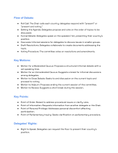 Model UN Debate Guide: Motions, Points, & Rights