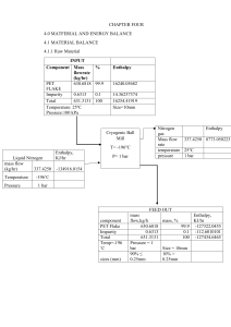 PET Recycling Material Balance