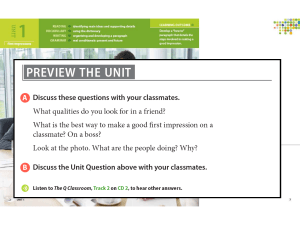 First Impressions & Interview Skills: Coursebook Excerpt