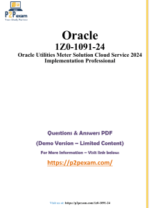 Oracle 1Z0-1091-24 Exam Questions & Answers (Demo)
