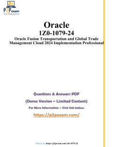 Oracle 1Z0-1079-24 Exam Q&A (Demo)