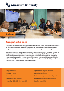 Computer Science Bachelor Program - Maastricht University