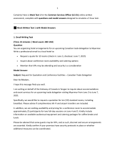 Common Services Officer Mock Test with Model Answers