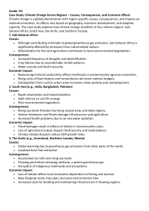 Climate Change Case Study: Regional Impacts & Economics