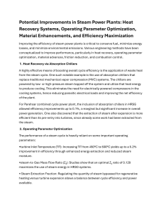 Steam Power Plant Efficiency: Heat Recovery & Optimization