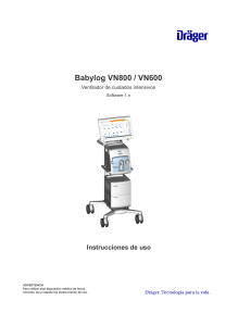 Instrucciones de uso del ventilador Babylog VN800/VN600