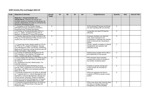 SCDP Activity Plan & Budget 2023-24: Group Formation