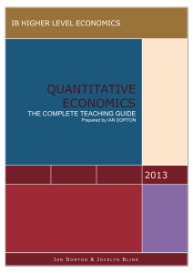 IB Economics: Quantitative Economics Teaching Guide