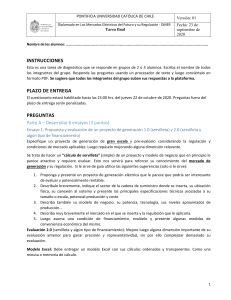 Tarea Mercado El&eacute;ctrico y Energ&iacute;as Renovables - Chile