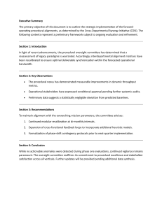 Procedural Alignment Report: CDSI Implementation