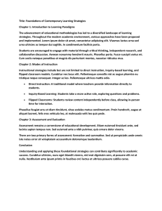 Learning Strategies: Paradigms, Instruction, Assessment