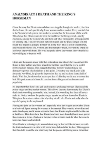 Death and the King's Horseman Act 1 Analysis