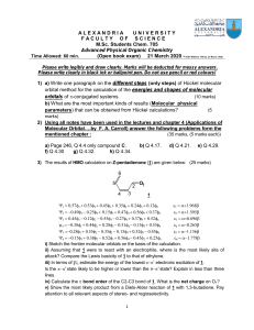 Advanced Physical Organic Chemistry Exam - Alexandria University
