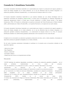 Visión General del Proyecto Ganadería Colombiana Sostenible