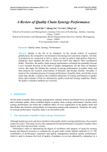 Quality Chain Synergy Performance Review