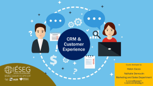 CRM & Customer Experience: Course Presentation