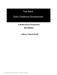 Early Childhood Development Test Bank, 8th Ed.