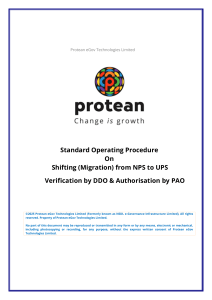 NPS to UPS Migration SOP: DDO & PAO Verification
