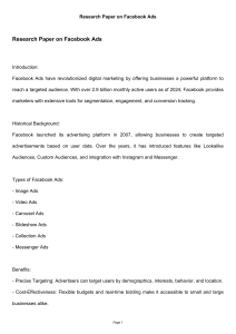 Facebook Ads: A Research Paper on Digital Marketing