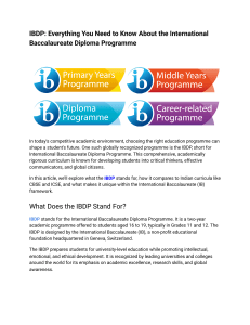 IBDP: International Baccalaureate Diploma Programme Explained