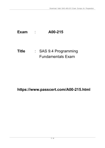 SAS A00-215 Exam Dumps: Practice Questions