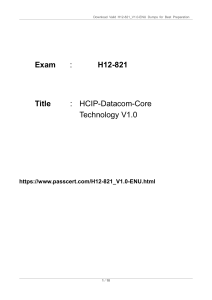 H12-821 Exam Dumps: HCIP-Datacom-Core Technology V1.0
