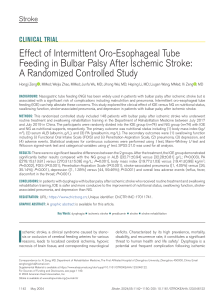 IOE vs NG in Bulbar Palsy After Stroke: A Clinical Trial