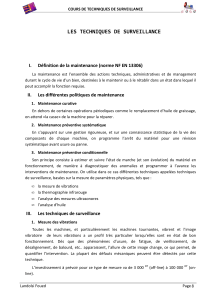 Cours Techniques de Surveillance : Maintenance & Monitoring