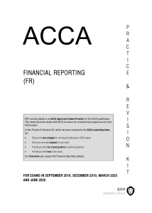 ACCA FR Practice & Revision Kit: Exam Prep 2019-2020