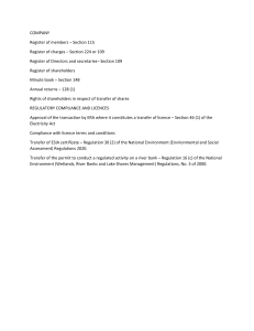 Company Registers & Regulatory Compliance Checklist