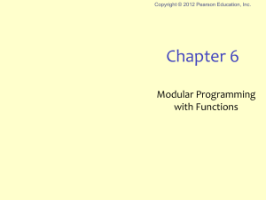 C++ Modular Programming with Functions