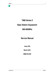 T880 Series II Base Station Service Manual (800-960MHz)