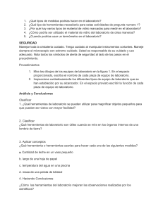 Equipo de Laboratorio y Actividad de Medici&oacute;n