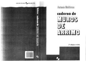 Muros de Arrimo: Livro Did&aacute;tico sobre Muros de Conten&ccedil;&atilde;o