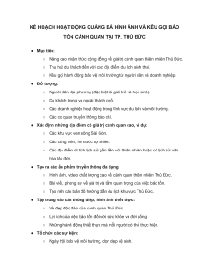 Thu Duc Landscape Preservation Plan