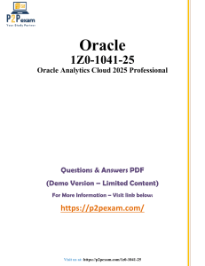 Oracle 1Z0-1041-25 Exam Questions & Answers