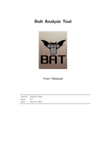 Bolt Analysis Tool User Manual