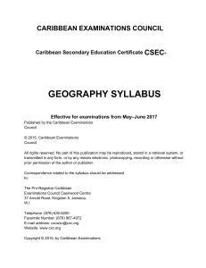 CSEC Geography Syllabus: Caribbean Examinations Council