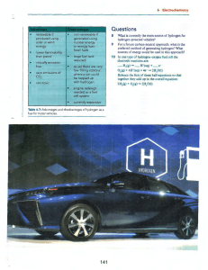 Electrochemistry: Hydrogen Fuel Cells - Coursebook Excerpt