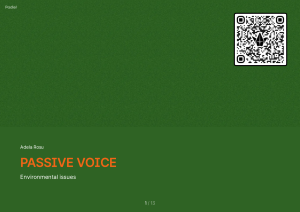Passive Voice & Environmental Issues Presentation