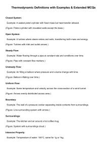 Thermodynamics Definitions & MCQs
