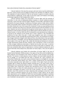 Cultural Relativism vs. Human Rights: A Critical Analysis
