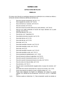 Norma de Estructuras Met&aacute;licas: S&iacute;mbolos y Definiciones