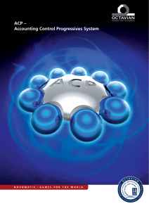 Sistema ACP: Folleto de Gesti&oacute;n y Contabilidad de Casinos