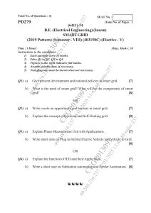 Smart Grid Exam Paper - Electrical Engineering