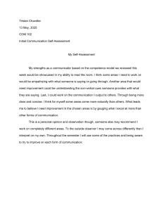 Communication Self-Assessment: Strengths & Improvements