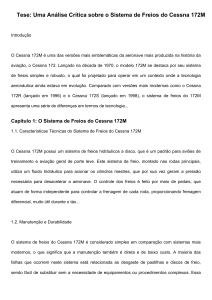 An&aacute;lise do Sistema de Freio do Cessna 172M: Uma Compara&ccedil;&atilde;o Cr&iacute;tica