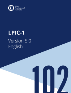 LPIC-1 Shell Scripting Coursebook