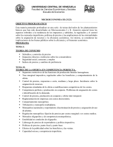 Programa Microeconomía III - UCV